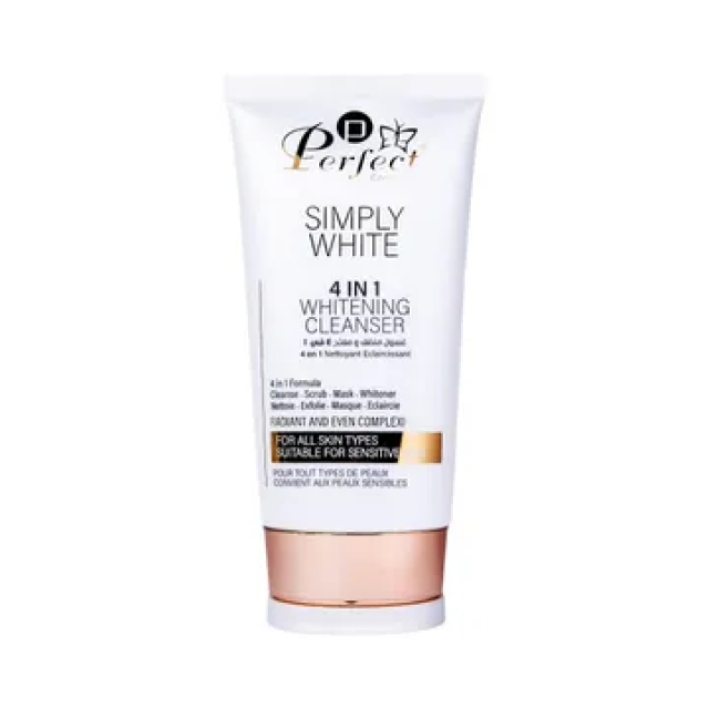 Perfect Cosmetics Whitening Cleanser 4 in 1 | Cleanse, Scrub, Mask, & Whitener | 150 ml